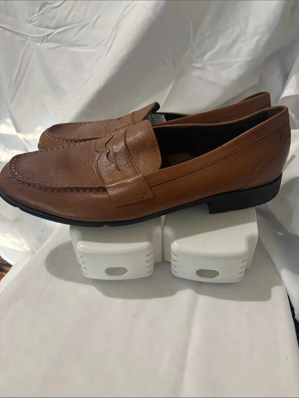 Rockport Men's Tan Leather Penny Loafers
